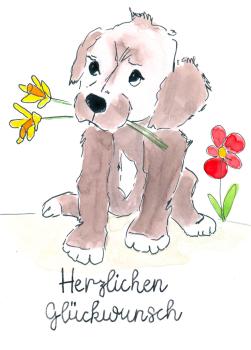 Greetingcard, watercolour illustration